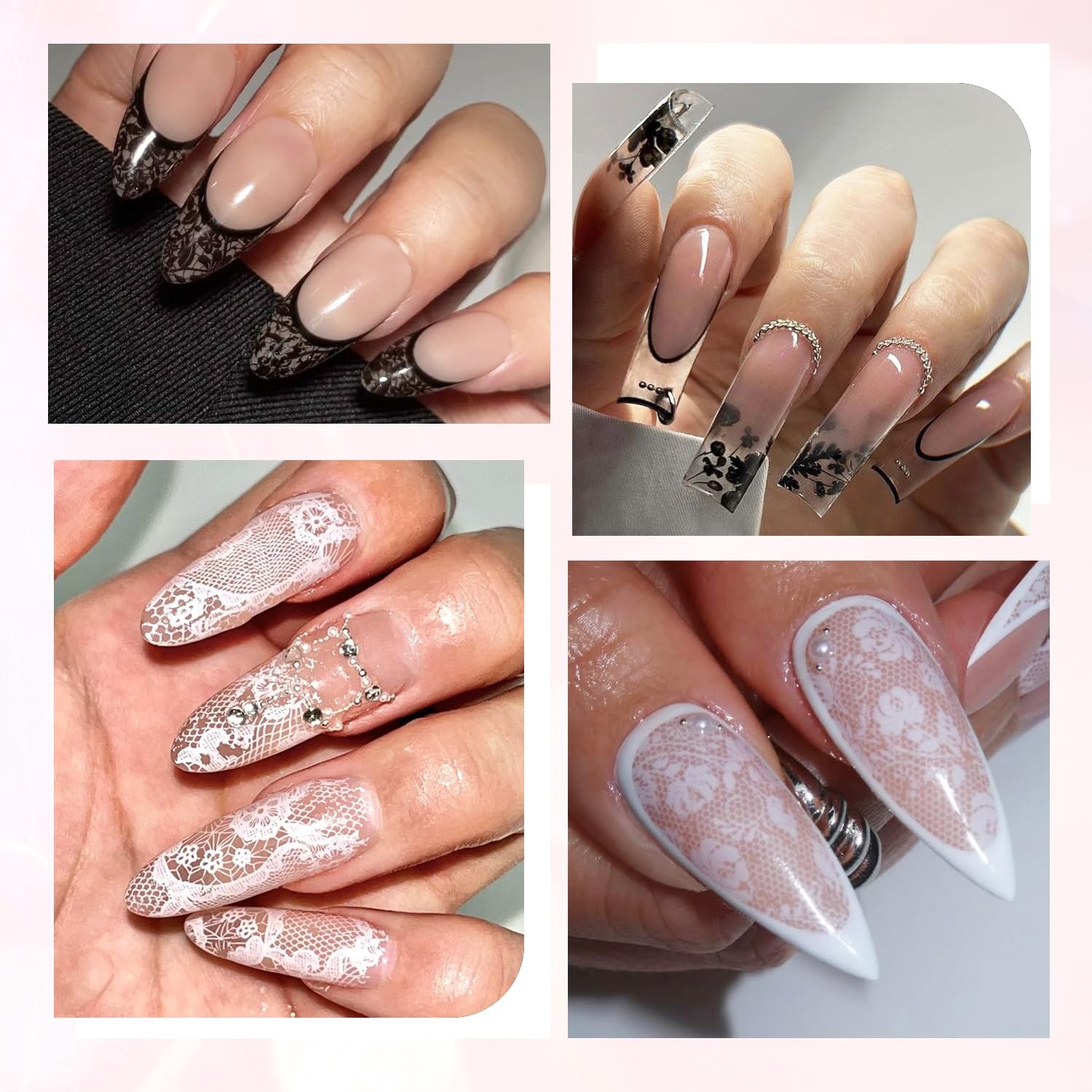 FSpronail Lace Nail Foil Transfer 10 Rolls