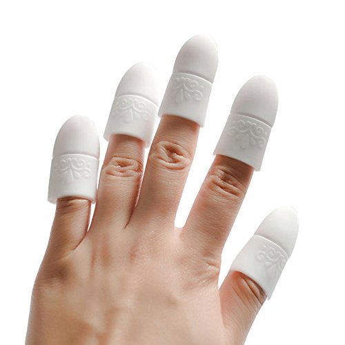 10PCS Silicone Nail UV Gel Polish Soak Off Remover Caps Wraps Nail Art UK SELLER