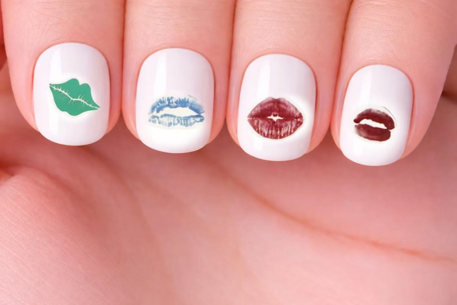Lips Nail Decals Valentines Sticker Peel & Stick – 90 Decals