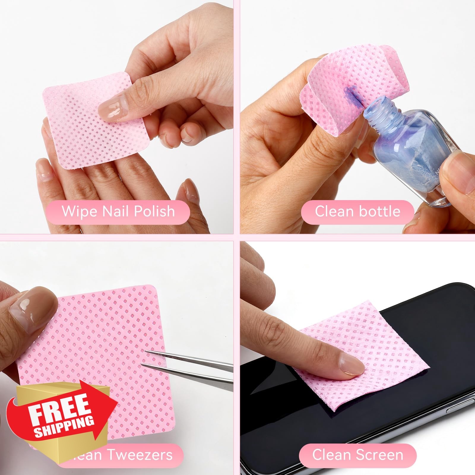 LNDIEHS 720pcs Lint Free Nail Wipes