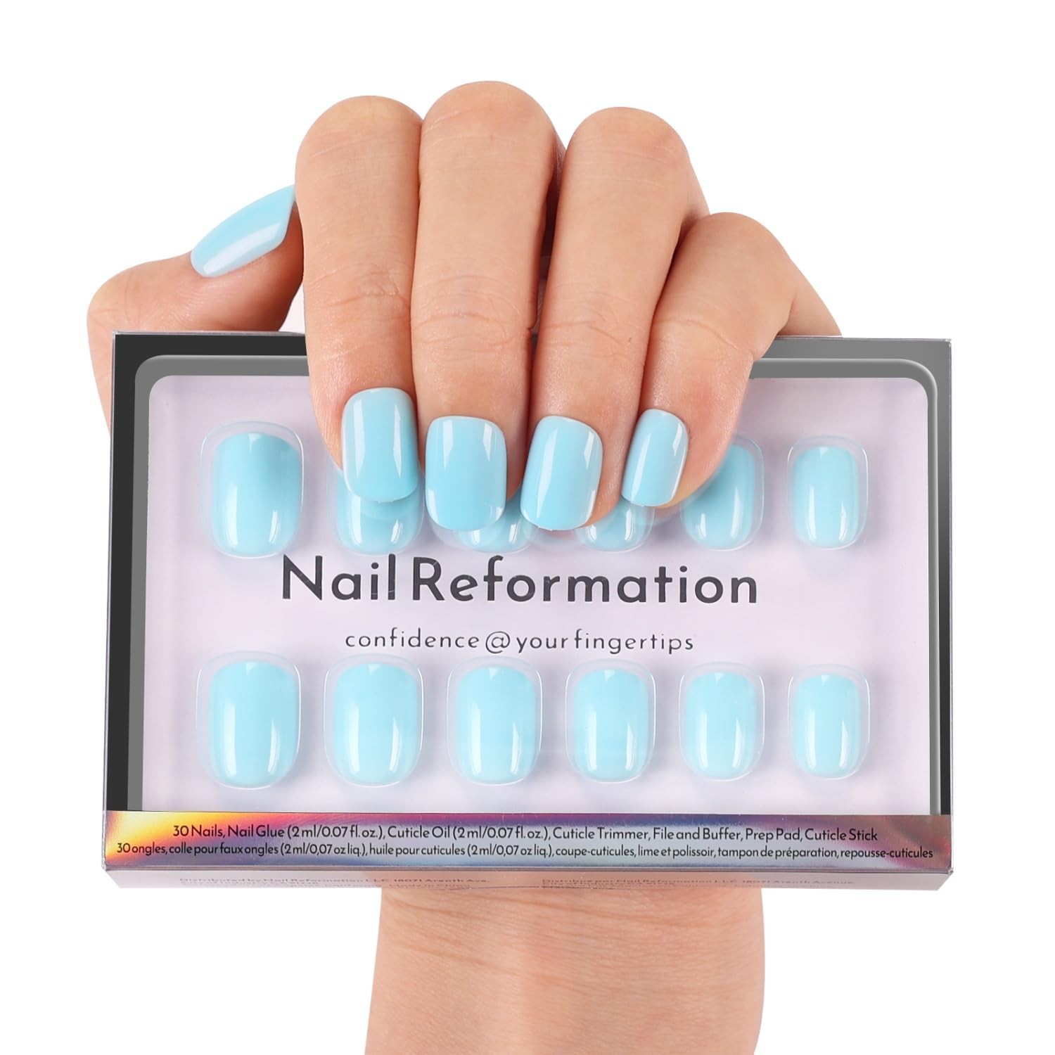 Nail Reformation Spa Day Blue Nails