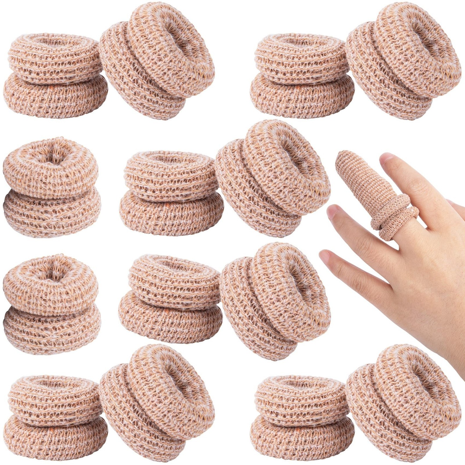 15PCS Fingertip Bandages, Cotton Finger Cots, Elastic Finger Gloves, Thumb Pr…