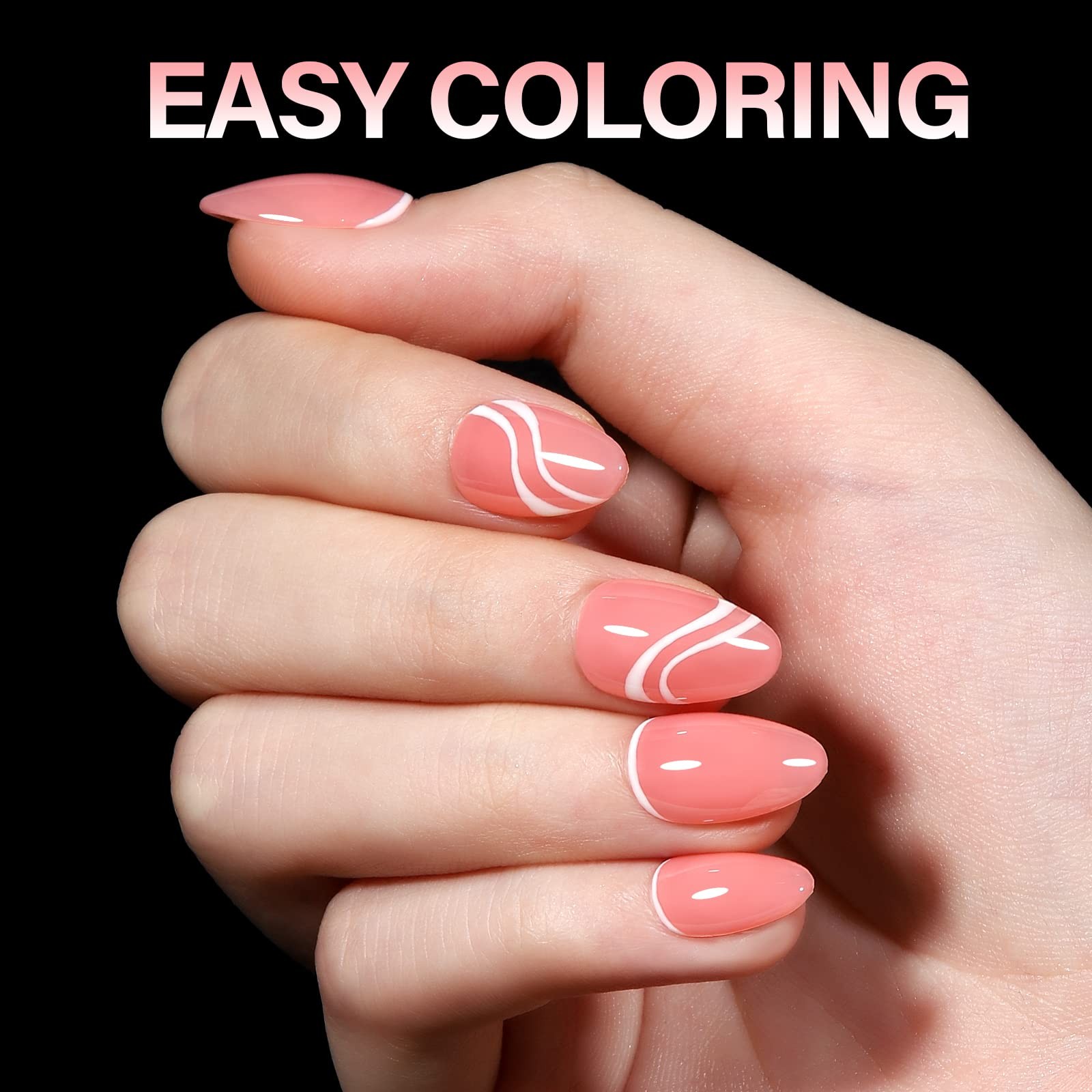AILLSA Short Almond Nail Tips 360Pcs Full Cover Nails Tips Half Matte No File…