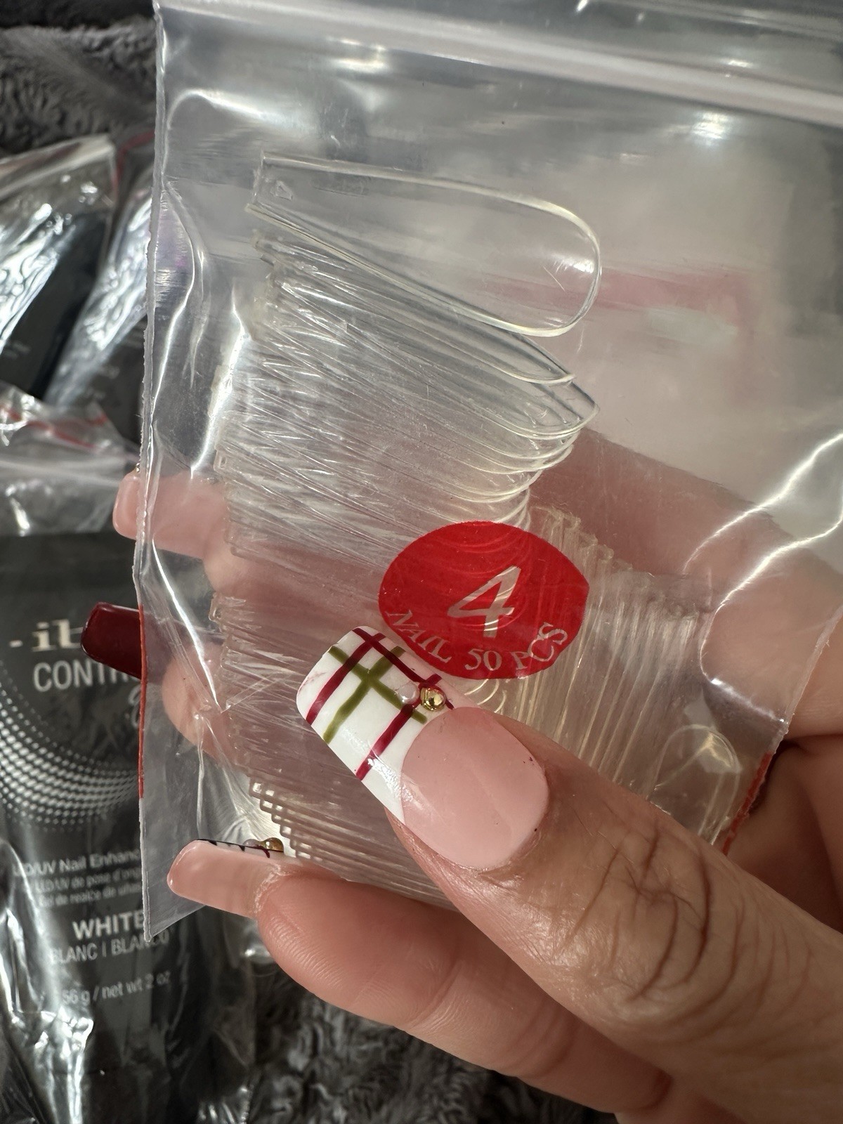 ibd hard gel, Clear Nail Tips, Dip Powder Bundle