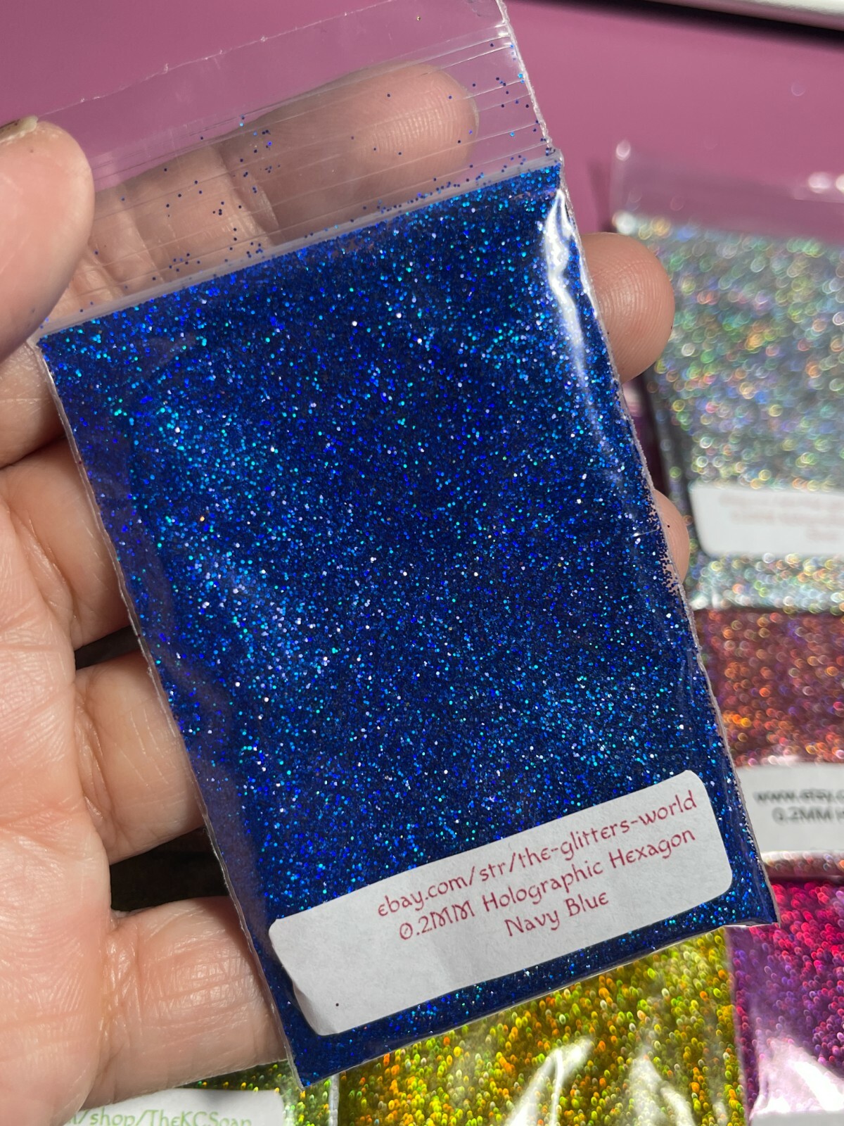 0.2MM Holographic Hexagon fine glitter You Choose Color Nail Art USA