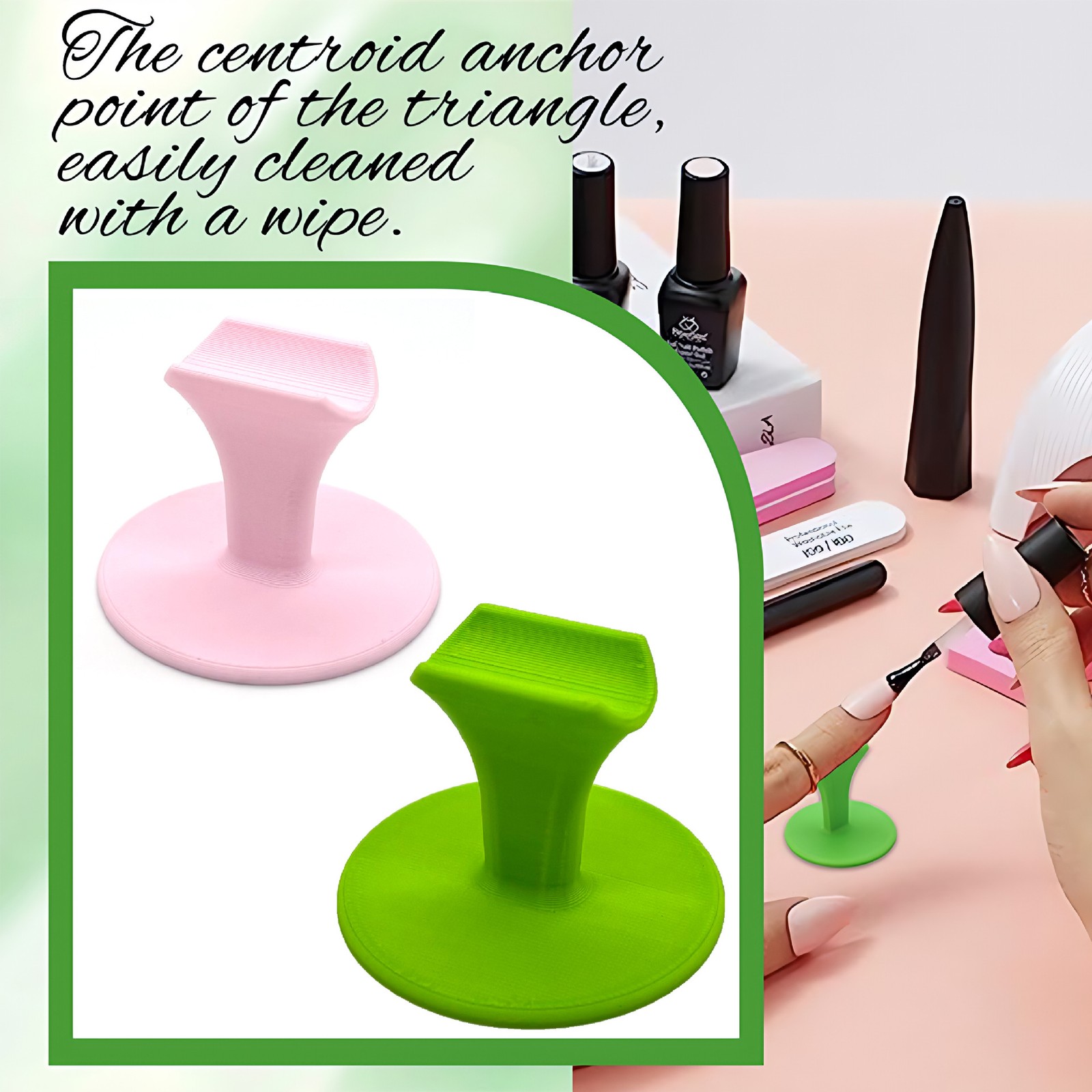 Nail-Art-Support Manicure-Friendly Salon-Grade Clean-Easy Plastic Nail Art Stand