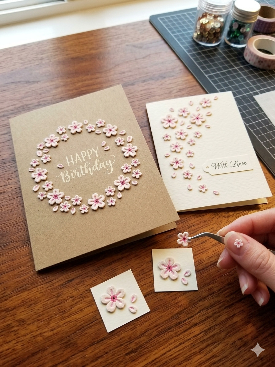 Nail decals stickers / 3D Art design / Heart Butterfly Blossom 1×1.5″ / 2×2.5″