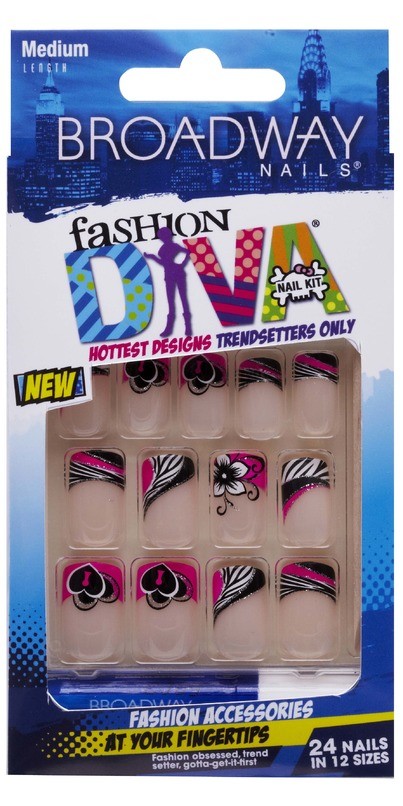 **LOOK** 2Pks Broadway Fashion Diva Nails (56678) BAFD04 SURREAL
