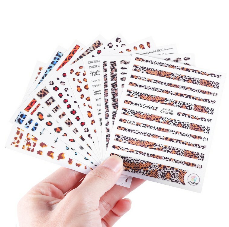 3D Animal Print Cheetah Leopard Nail Stickers Nail art designs Decors NS5