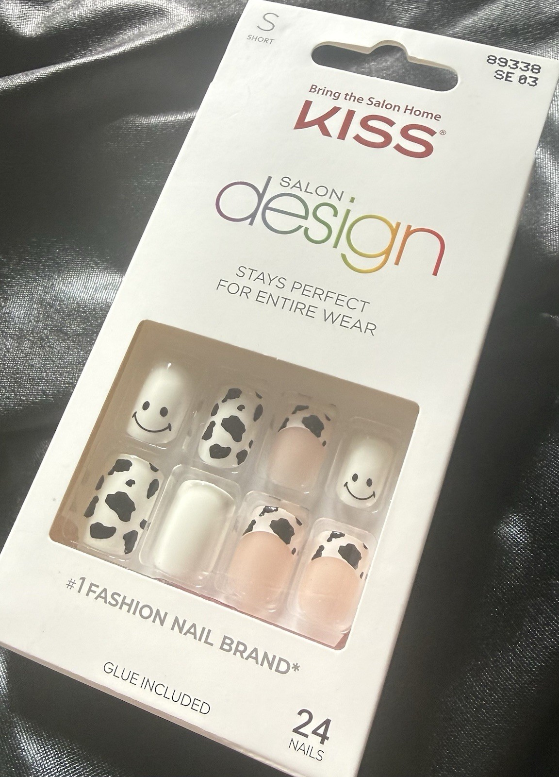 Kiss Press On Nails, Salon Cow Print Design~Includes Free Gifts💝
