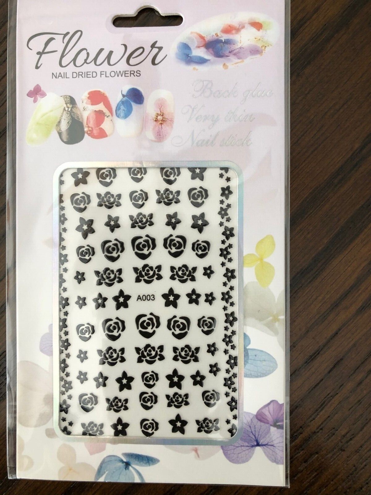 Black White Gold Rose Daisy Flower Drawing Line Flame Stickers 3D DIY NH19