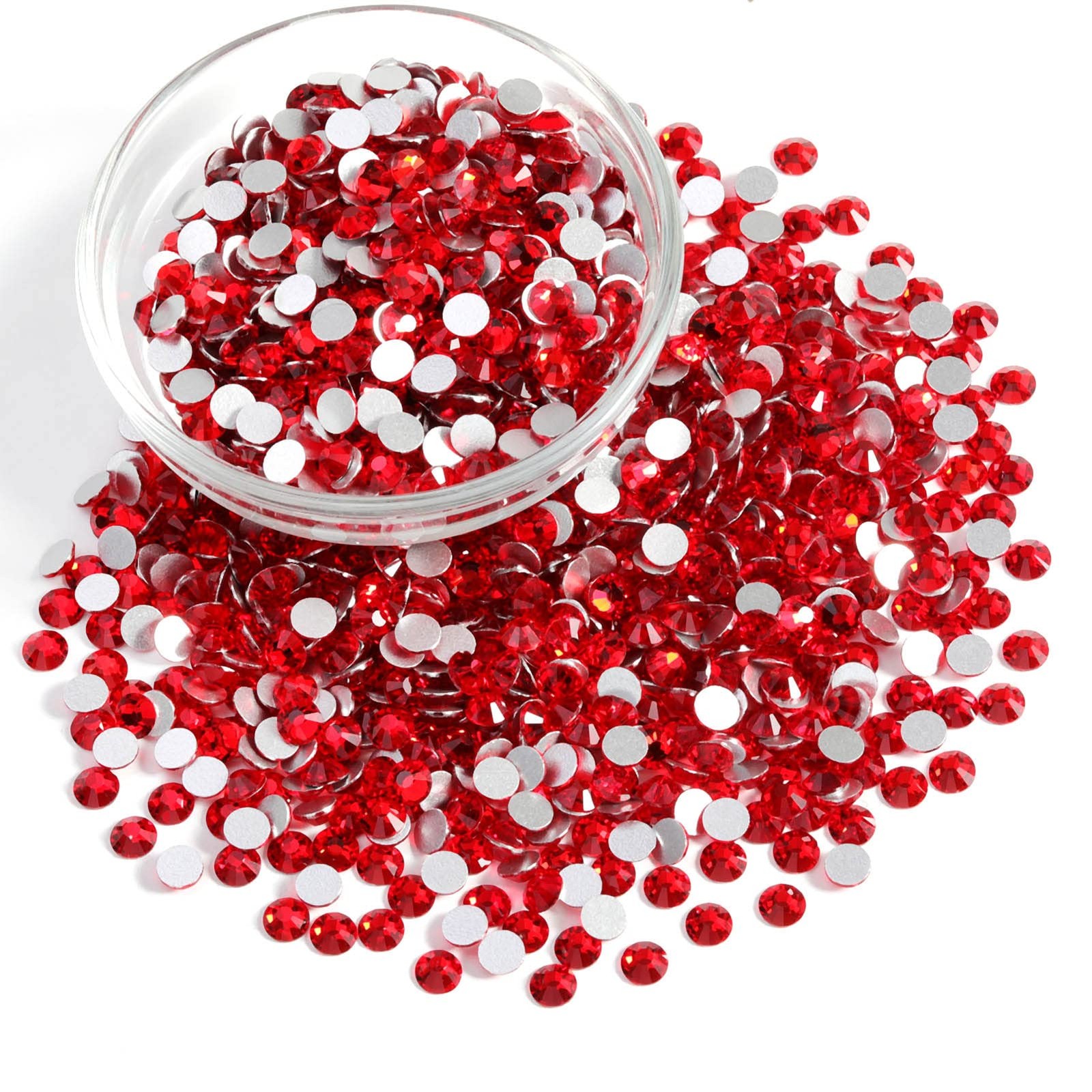 Flatback Rhinestones Bulk,14400pcs Red Rhinestones for Crafts Clothes DIY Dec…