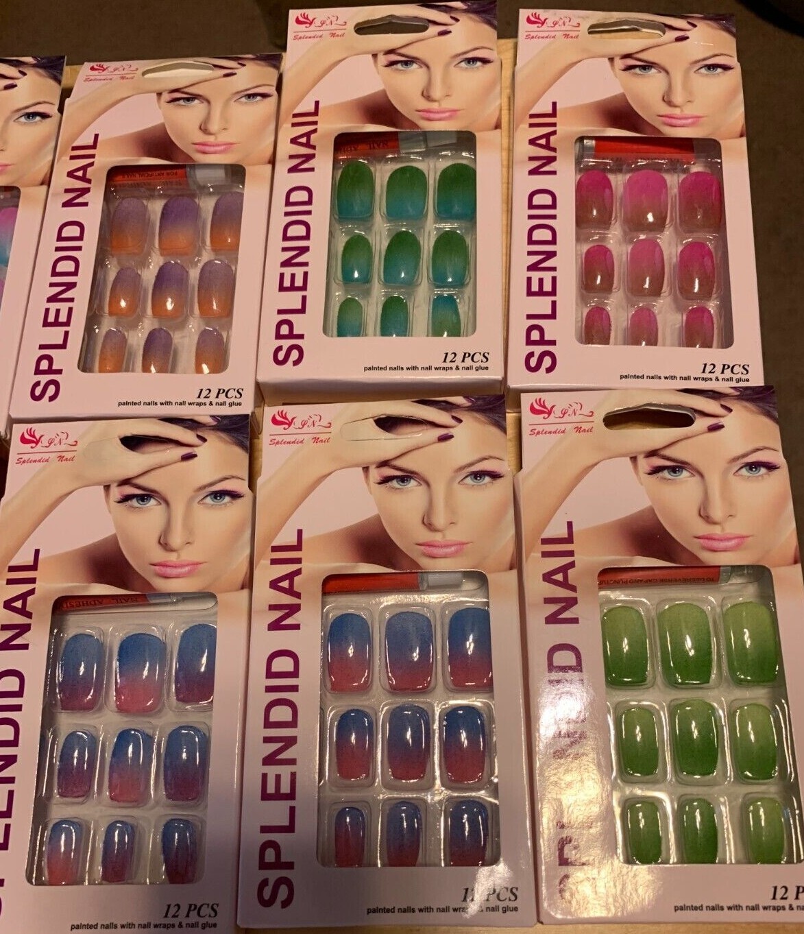 Splendid Nails-Two Tone Fade. Fun Colors. Your Choice. Free shipping