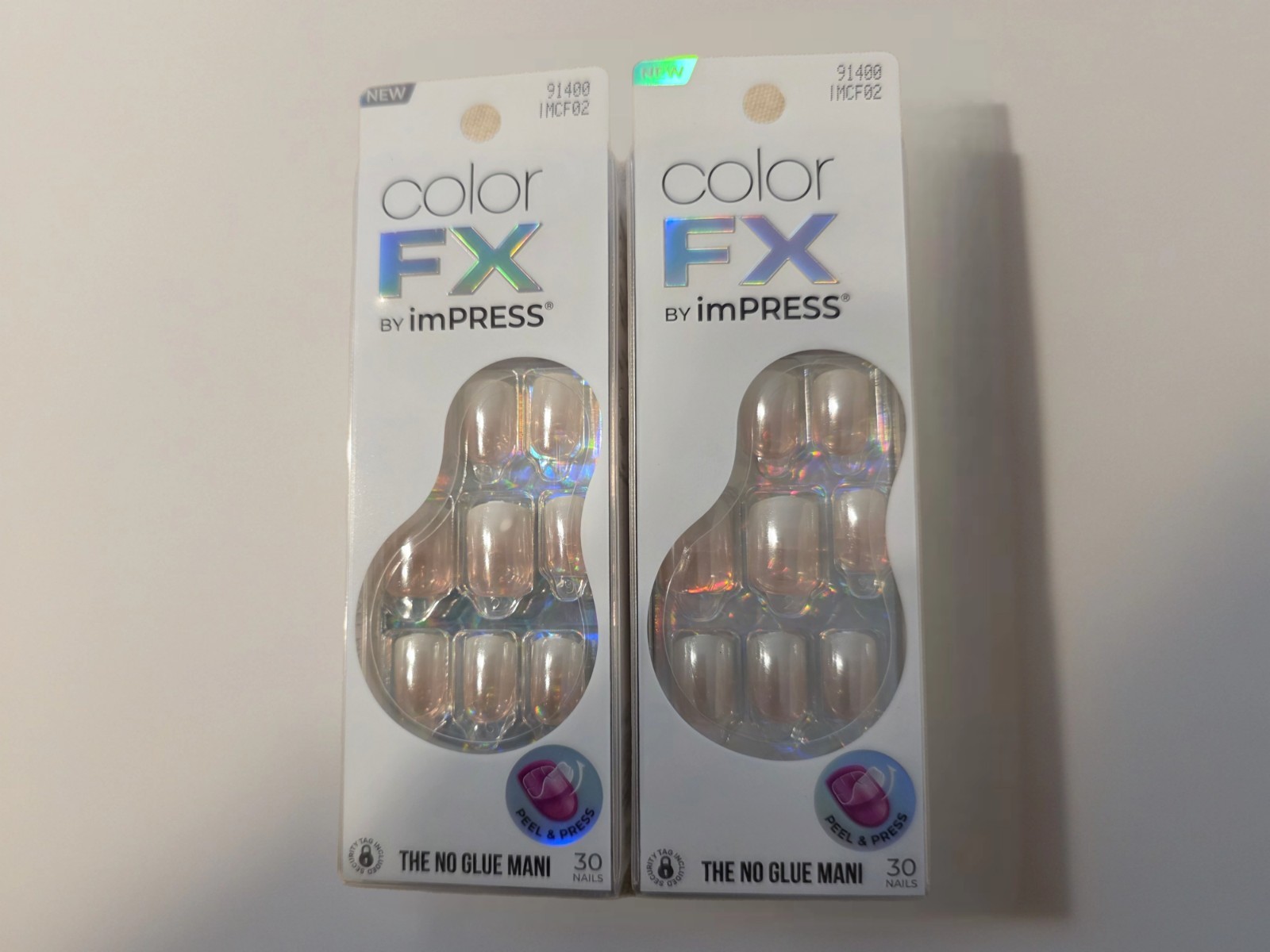 Lot Of 2 Kiss Impress Color FX Connecton IMCF02 Press On Nails short NEW