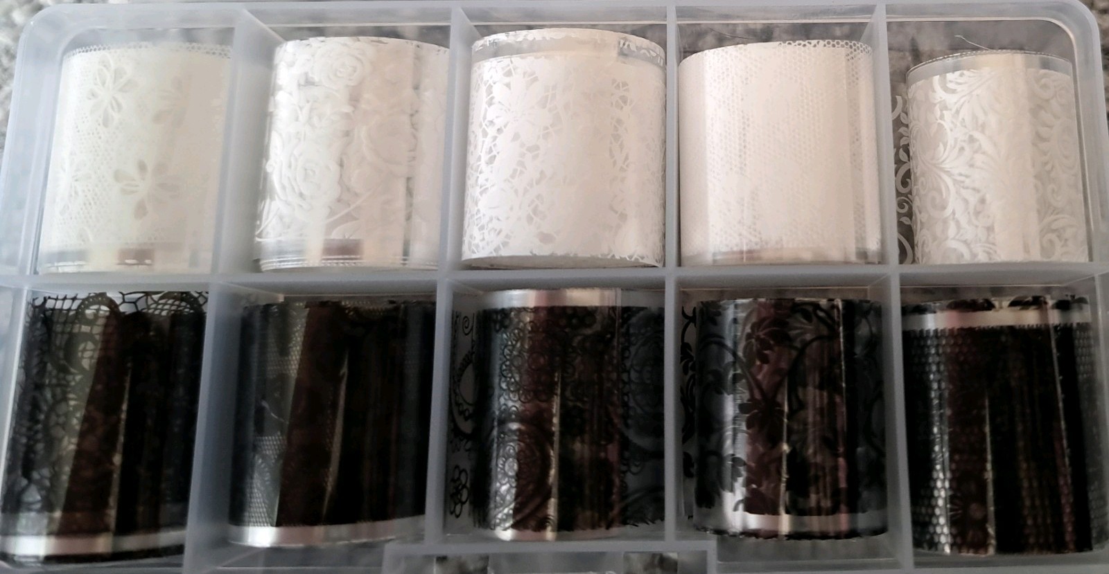 Nail Art Wrap Foils lace patterned