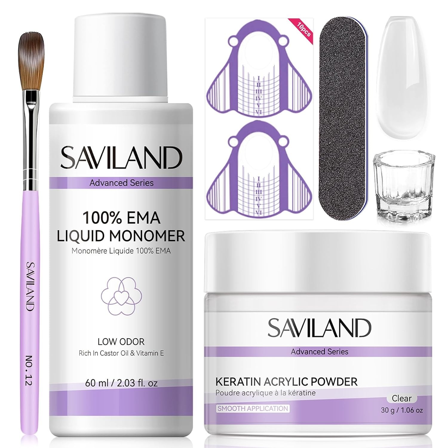 Complete Beginner Acrylic Nail Kit: 30g Powder, 60ml Liquid, Easy Application