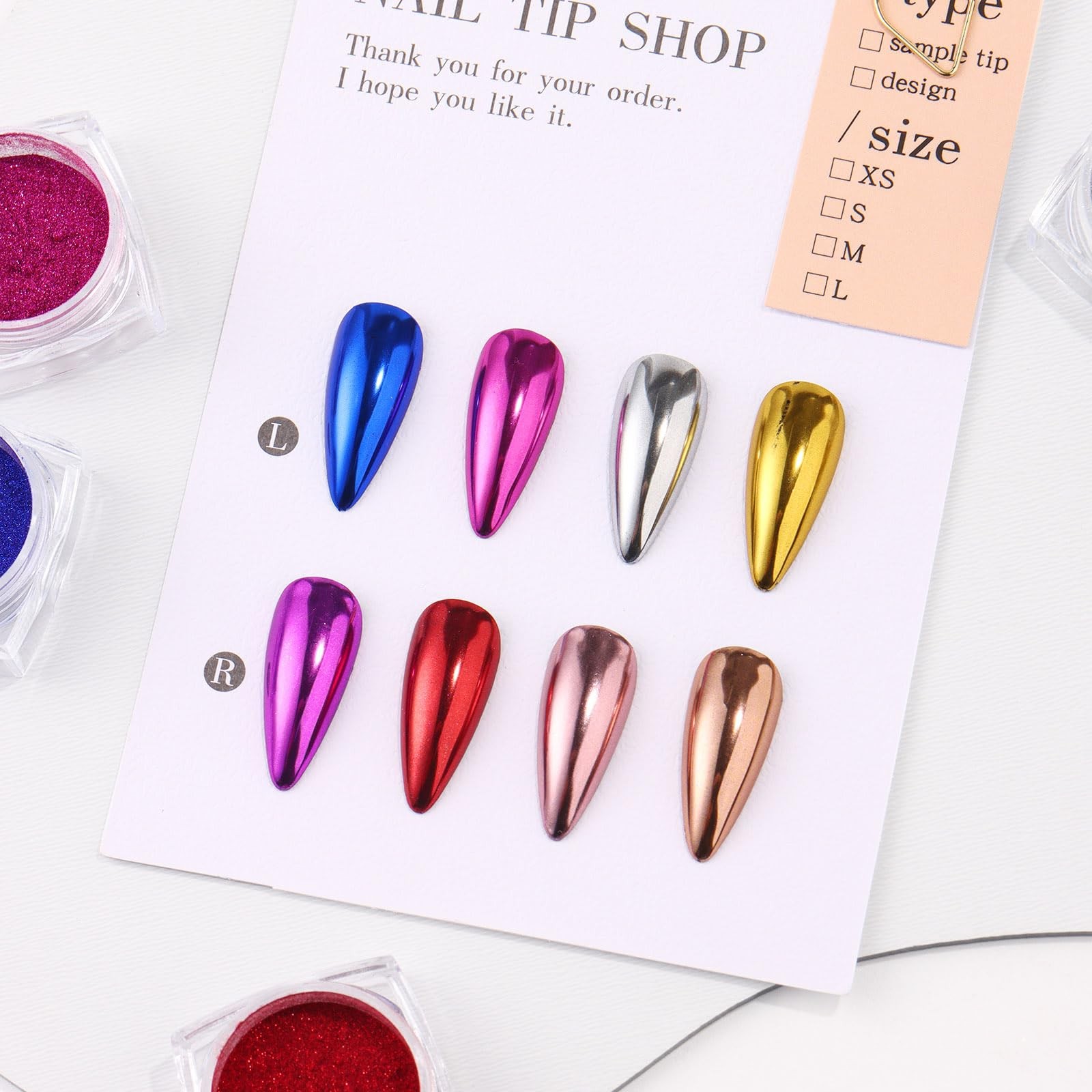 Metallic Chrome Mirror Nail Art Set, Gold Silver Nail Foils Gorgeous Nail Gli…