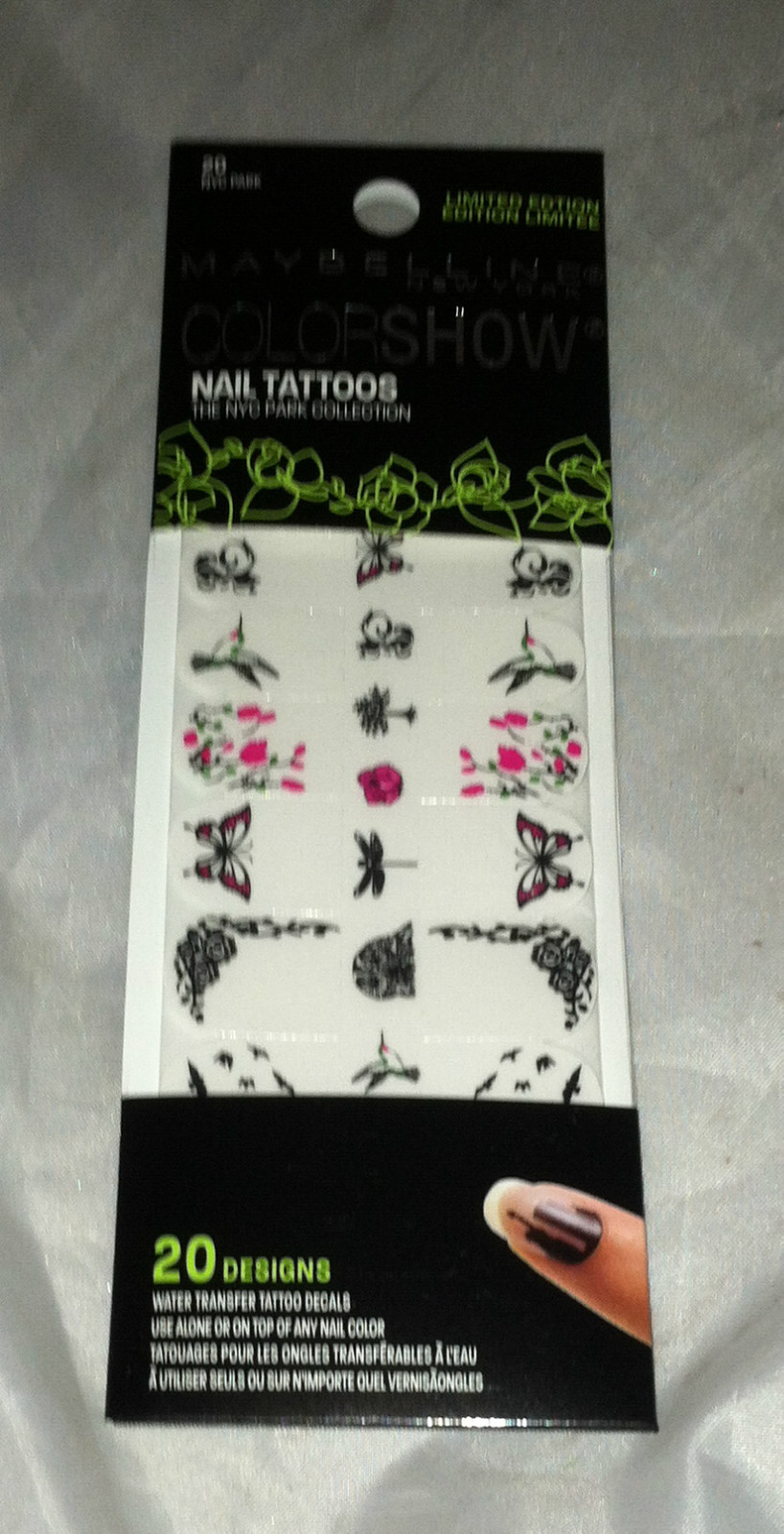 Maybelline Color Show Nail Stickers/Tattoos * 20 NYC PARK * New Limited Edition