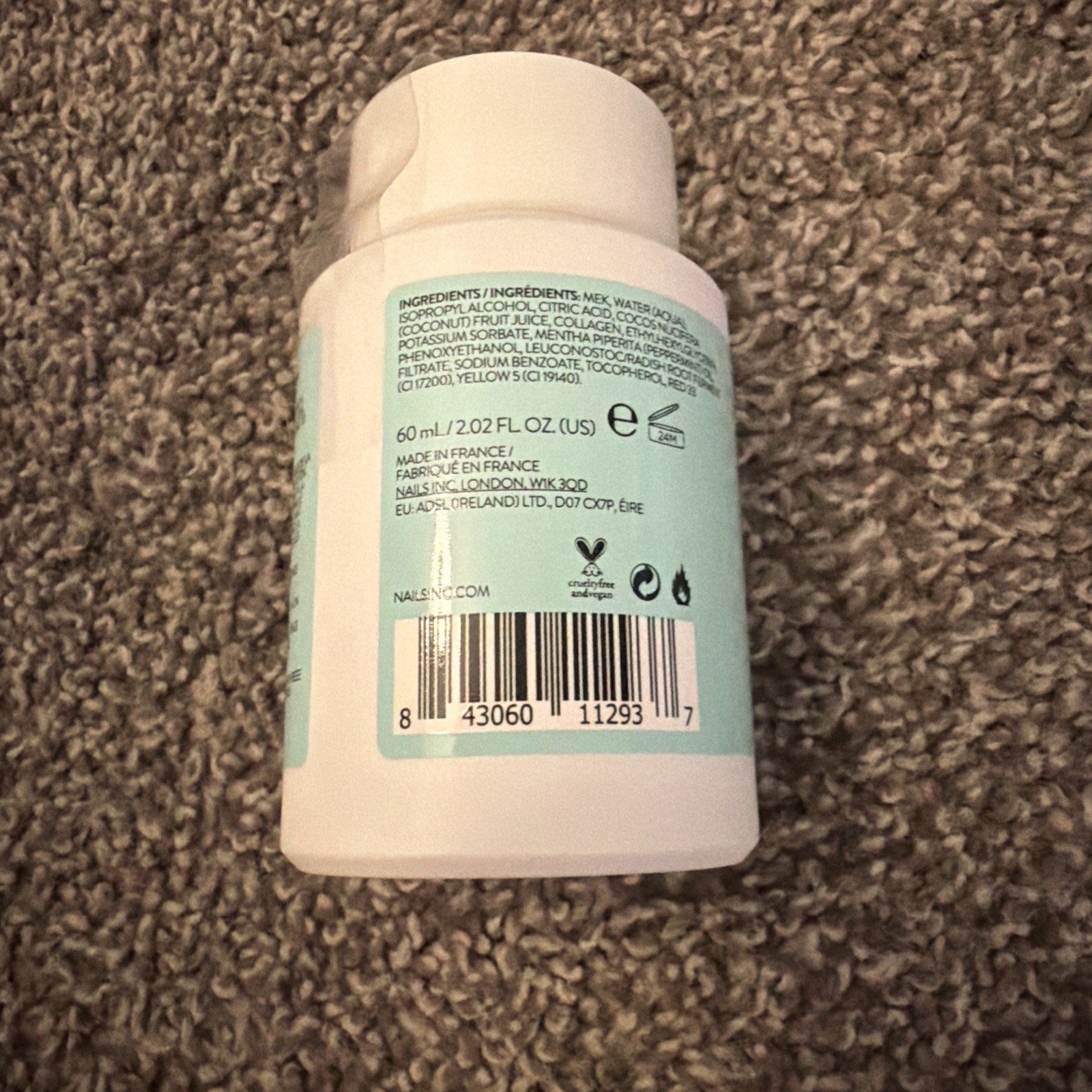 Nails Inc Acetone-Free Nail Polish Remover Pot – Vegan Collagen Formula with…