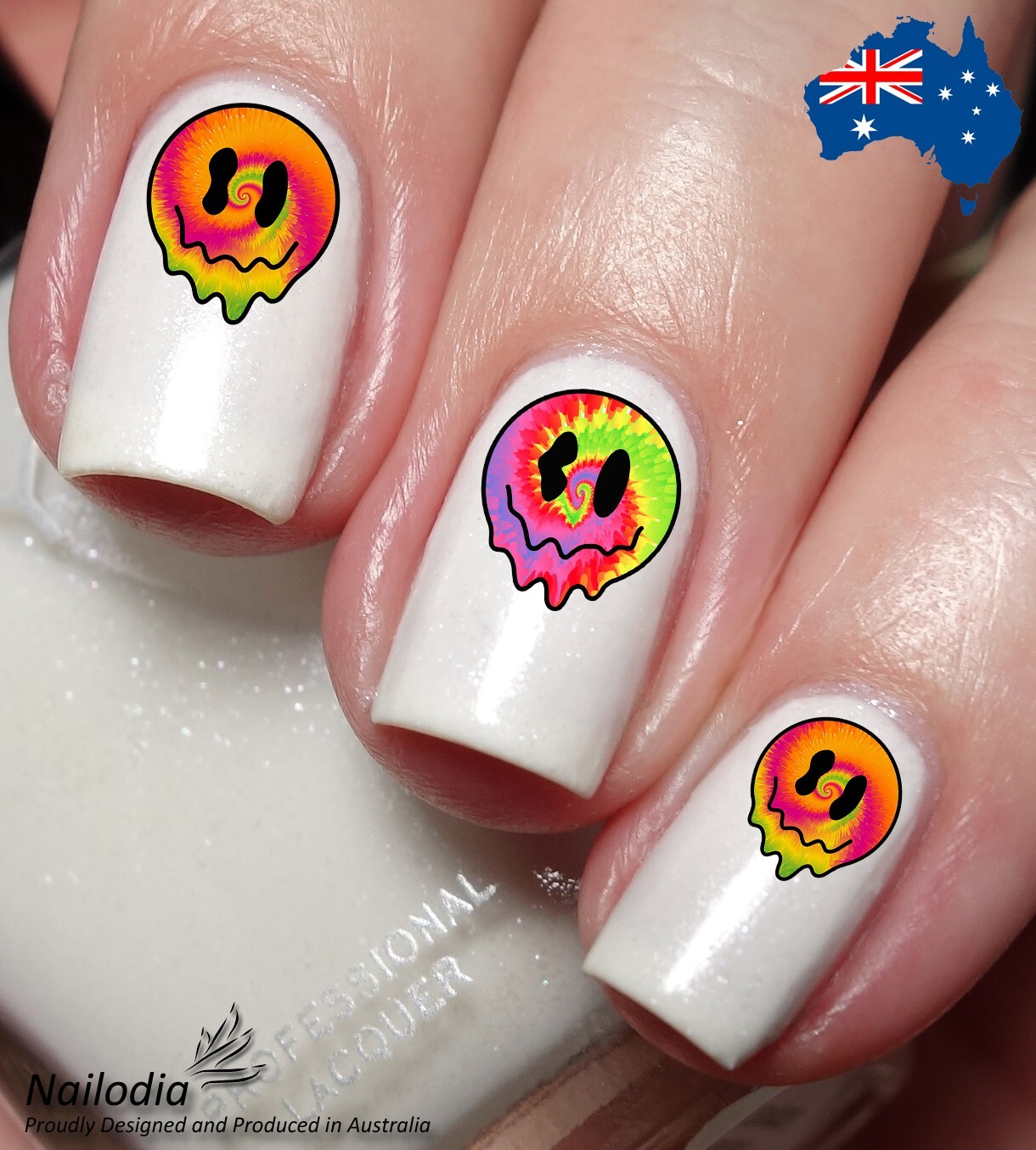 Rainbow Tie Dye Galaxy Nail Art Decal Sticker