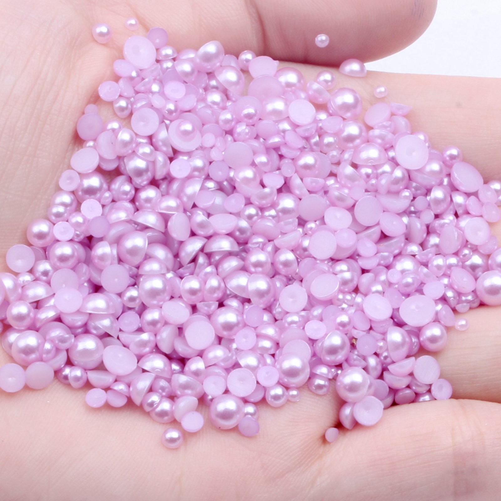 10,000 pcs Acrylic Tiny Half Pearl Flatback Round Bead 1.5mm Nail Art Tips