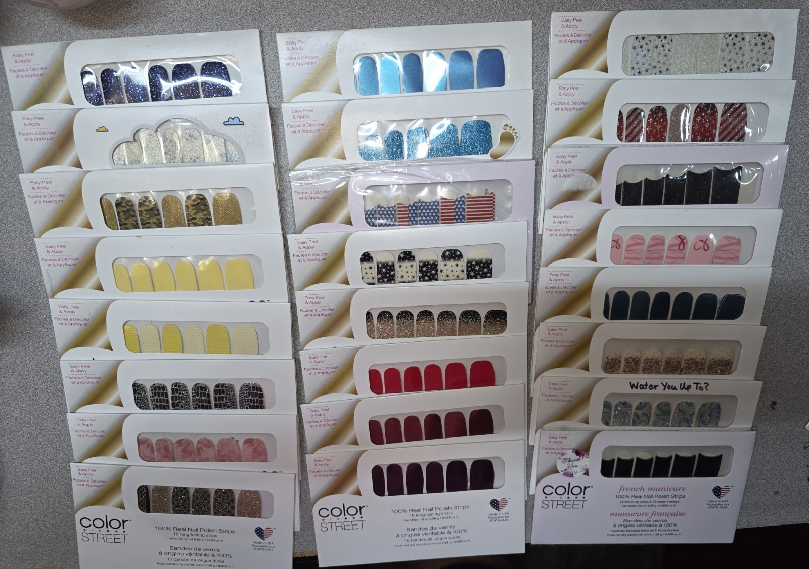 117 Sets – Color Street Nail Polish Strips Multicolor Easy Peel Nail Art