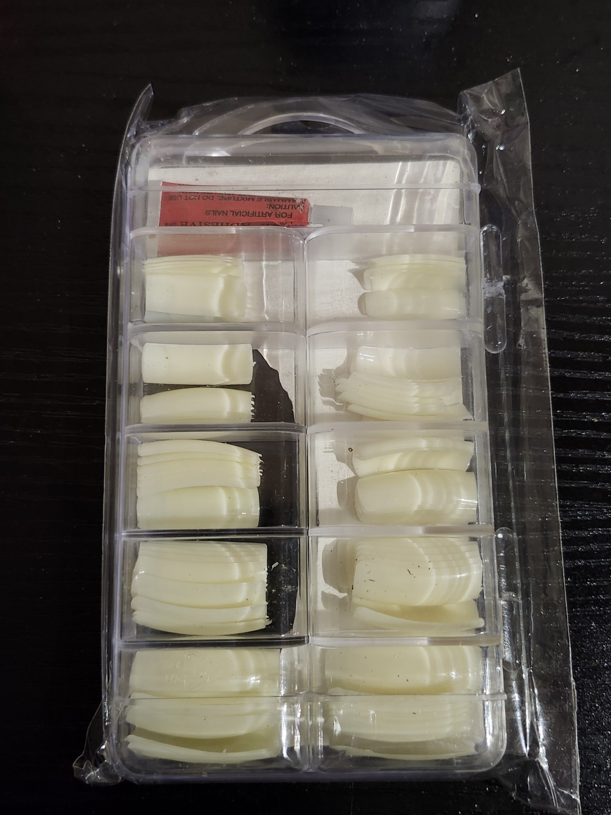 Yu Yao Zhi Nail Tips 100PCS ABS Plastic Beige Square With Box HK-072