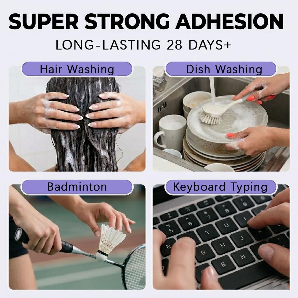Misssix Super Strong Nail Glue 3ml x 5Pcs for Press On 3g, 5*3g nail glue