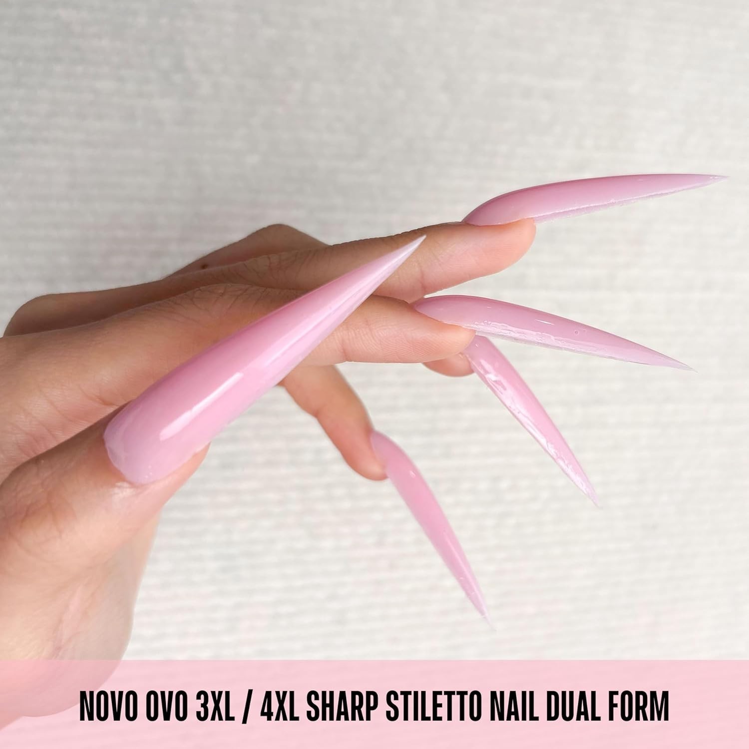 NOVO OVO Stiletto Nail Forms 3XL 4XL Dual Polygel Extension 70 Pcs 14 Sizes