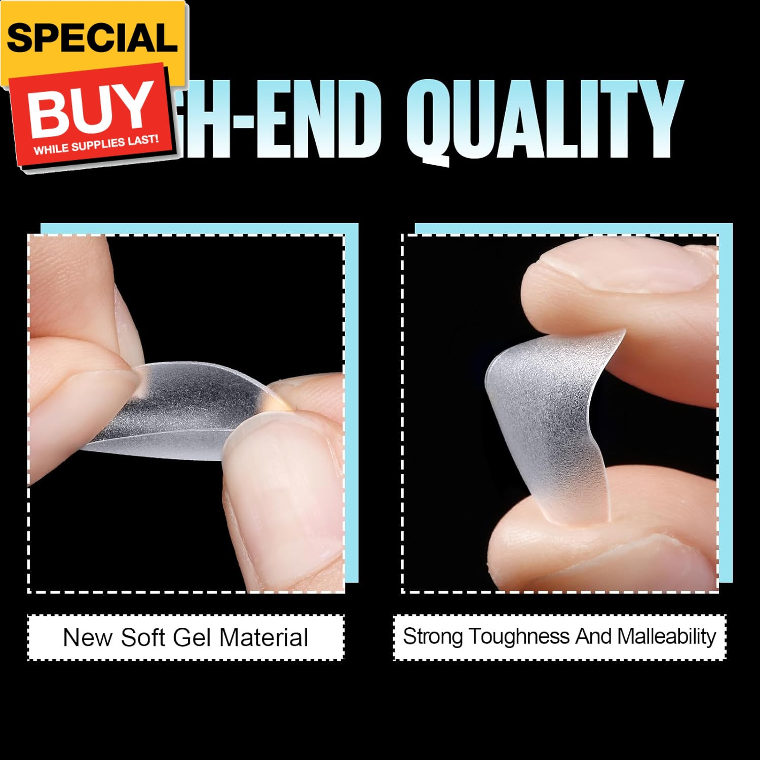 Short Coffin Gel Nail Tips, Full Cover Short Nail Tips, 360Pcs Soft Coffin Nails