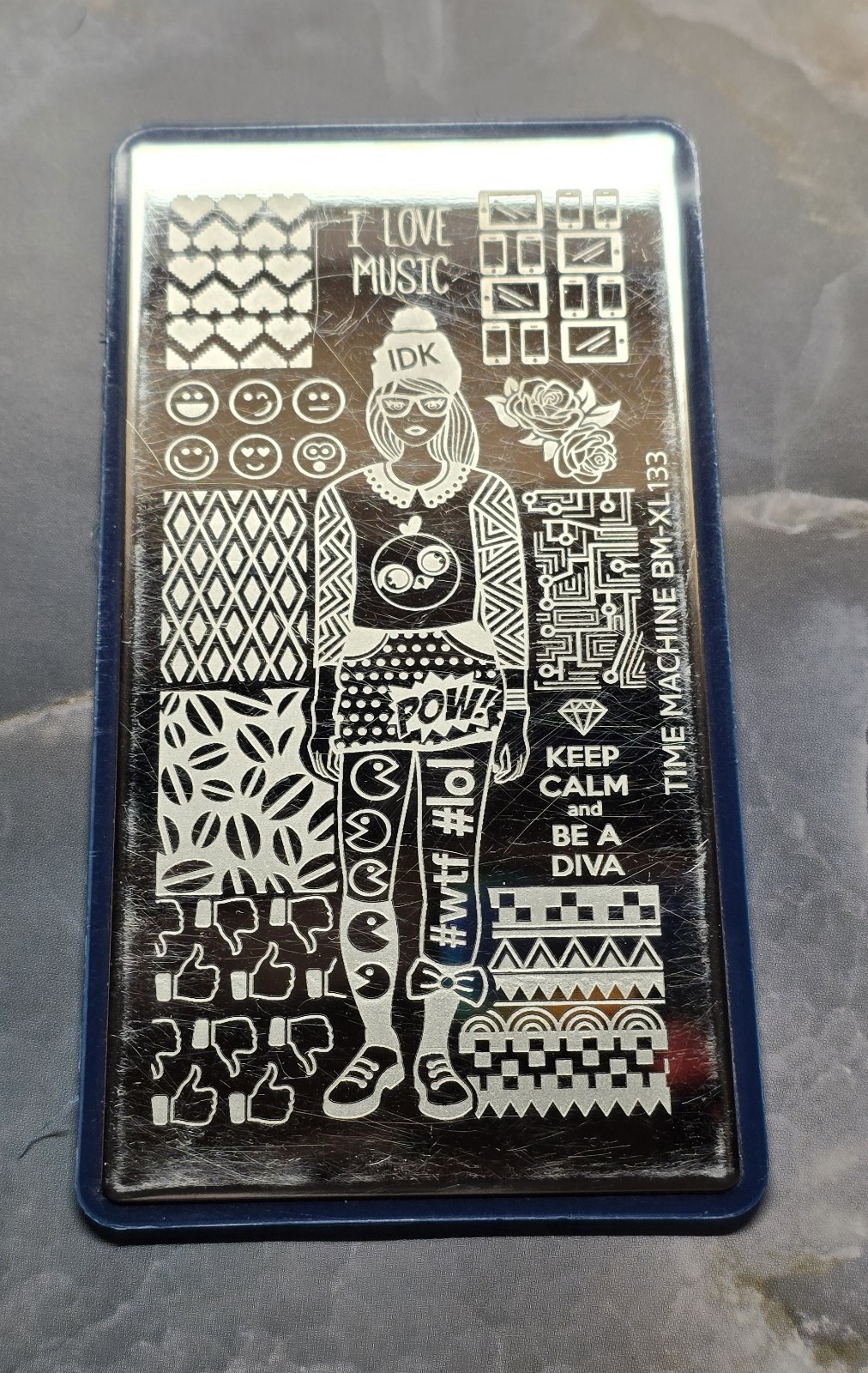 HTF Maniology Bundle Monster Time Machine BM-XL133 Diva Music Nail Stamp Plate