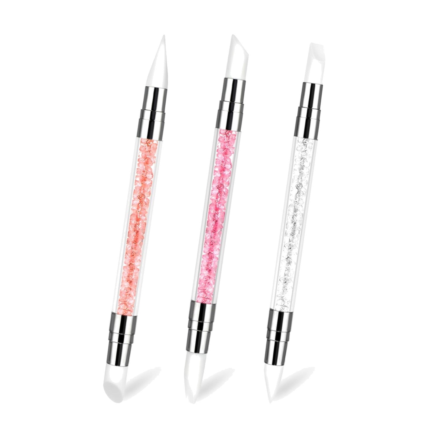 Versatile 3 Count Nail Art Sculpture Pens – Silicone & Acrylic for All Creatives
