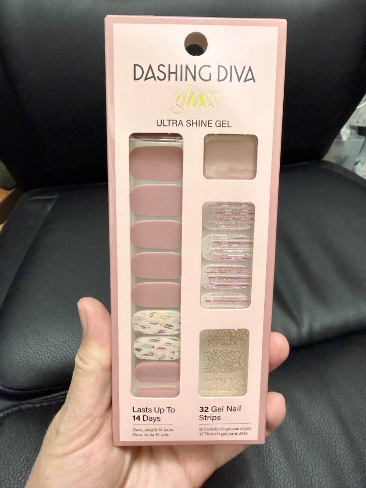 Dashing Diva Gloss Ultra Shine Gel Color 112 Gel Nail Strips After Glow blush