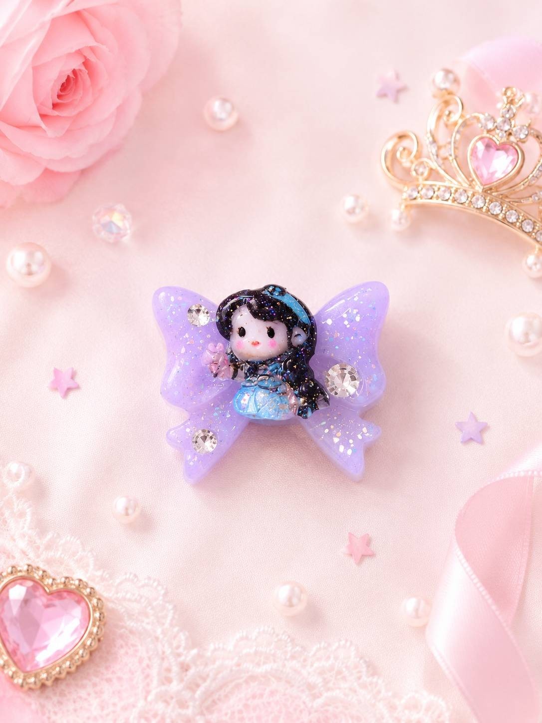 Japanese Handmade Kawaii Heart 3D Resin Nail Charms for Nail Art