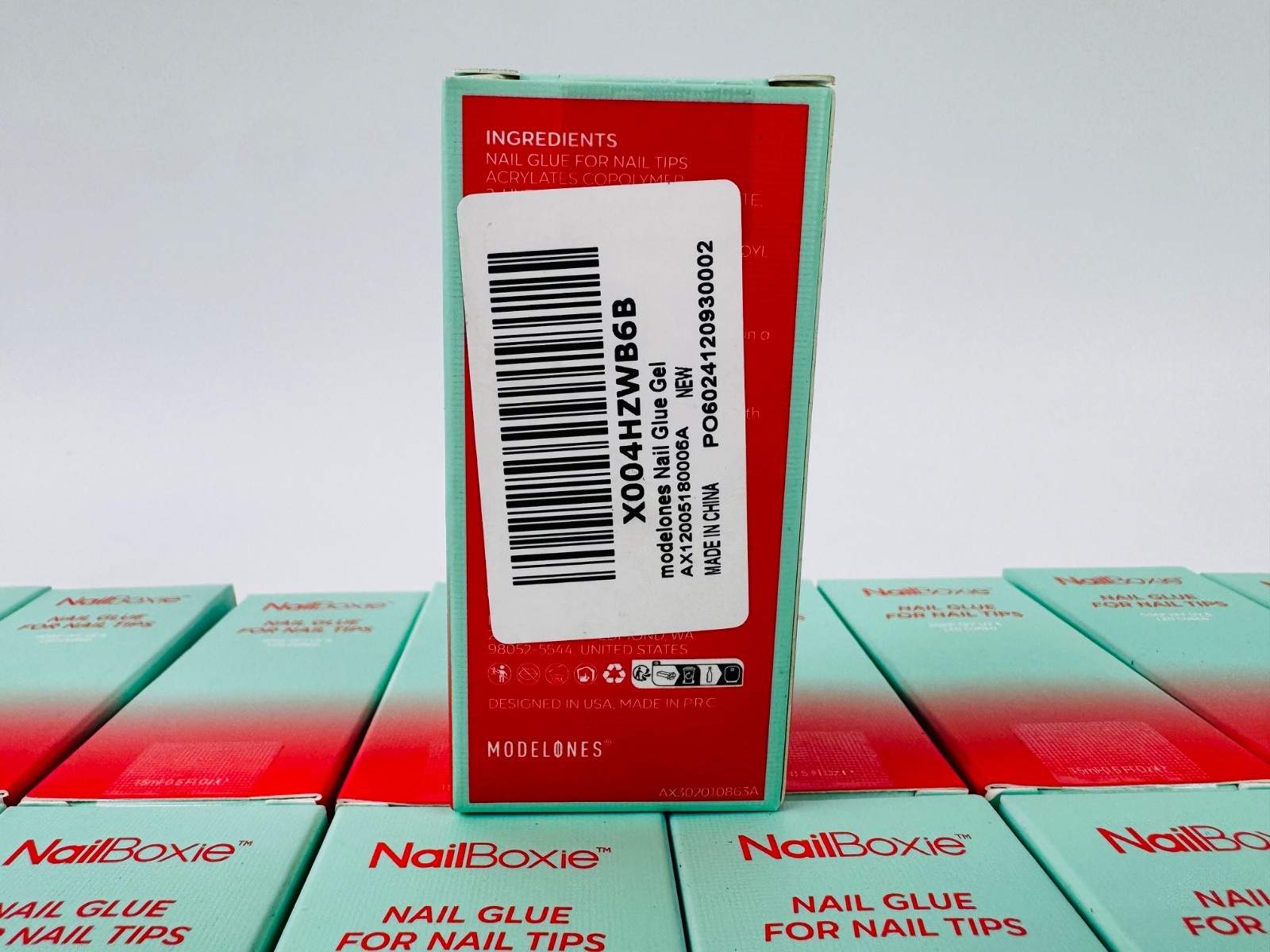 modelones NailBoxie Nail Glue for Press Ons Clear Tips Acrylic Nails 25 Pack