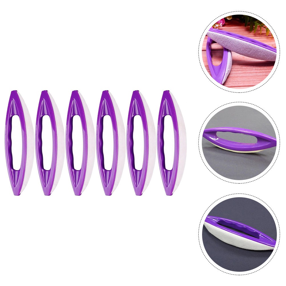 6Pcs Nail Art Brush Polishing Tool for Natural and False Nails