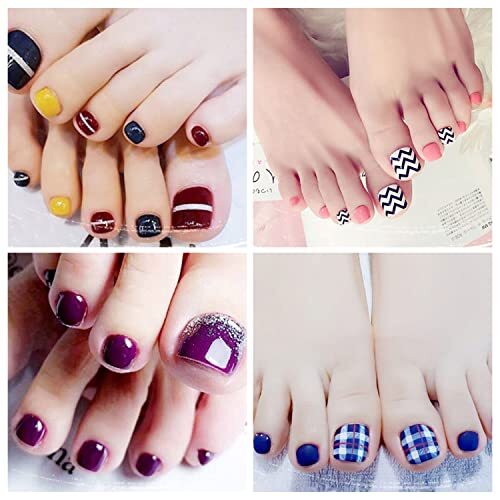 660 Pieces 30 Sheets Toe Nail Polish Strips Nail Stickers Full Nail Wraps Kit1