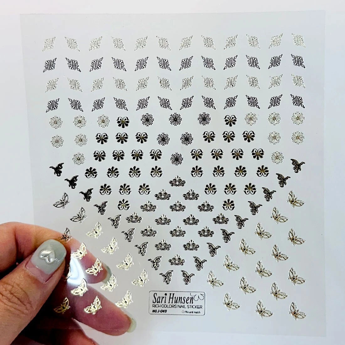 Princess Crown Nail Stickers Korean Tiara Heart 3D Embossed Jumbo Half A4 Beauty