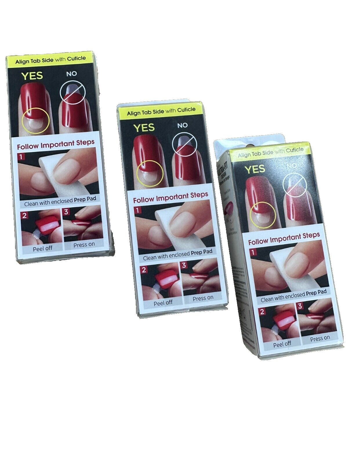 3 packs Kiss imPress Press on Manicure Nails No Glue Fingernails 76610 Yeah Boy