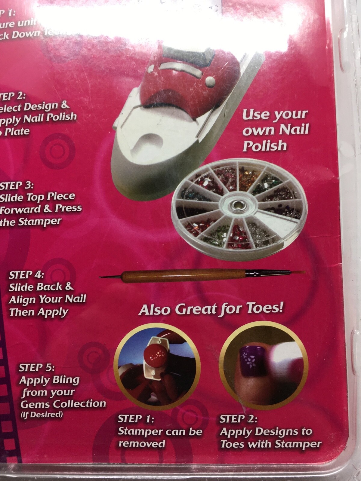 Hollywood Nails All In One Nail Art System Kit As Seen On TV (Pack of 2)
