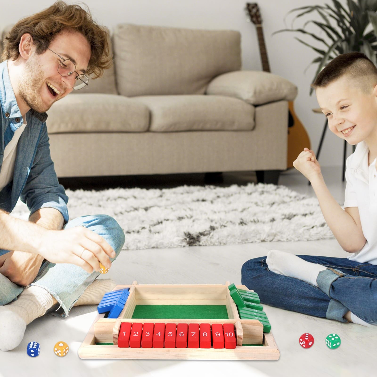 4 Color Shut The Box Game 4 Player,Shut Board Game,Math Table…