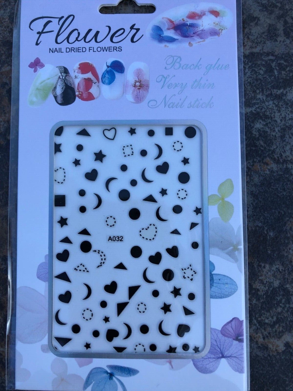 Black White Stars Moon Heart Square Triangle Drawing Line Flame Stickers 3D NH19