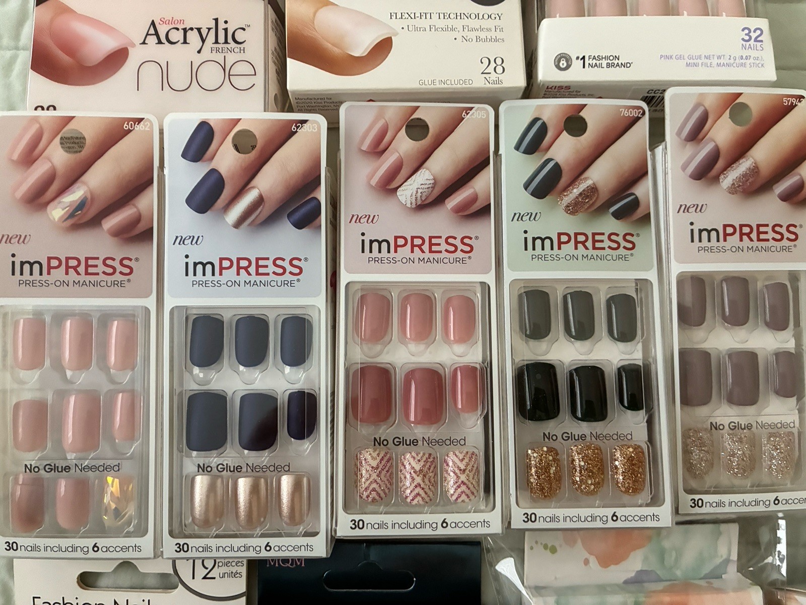 Mixed Lot of New and Used Press-On Nails