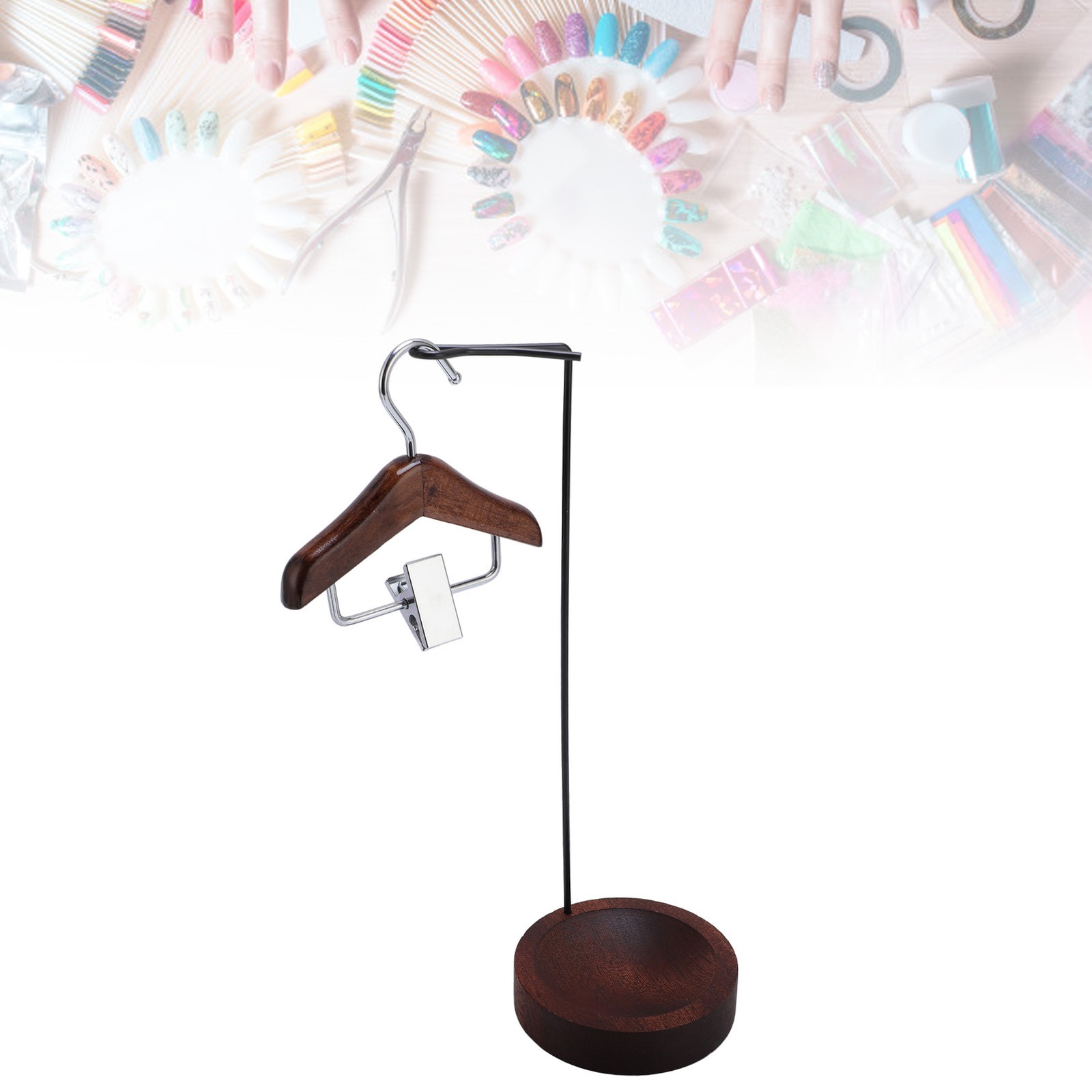 Nail Art Color Card Display Stand Elegant For Nail Studios Wood Easy To Use