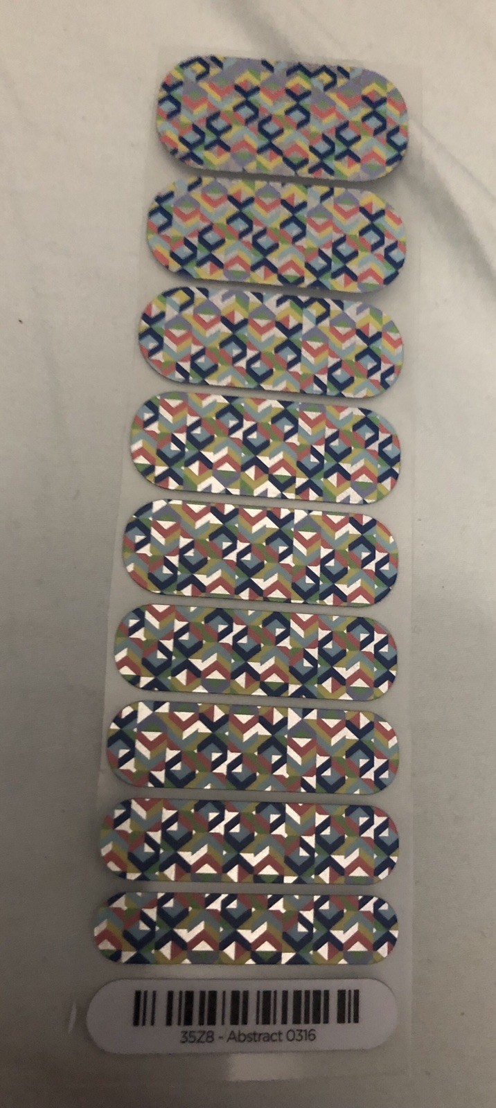 Jamberry Half 1/2 Sheet “Abstract” Metallic Diamond Artsy Artistic Design