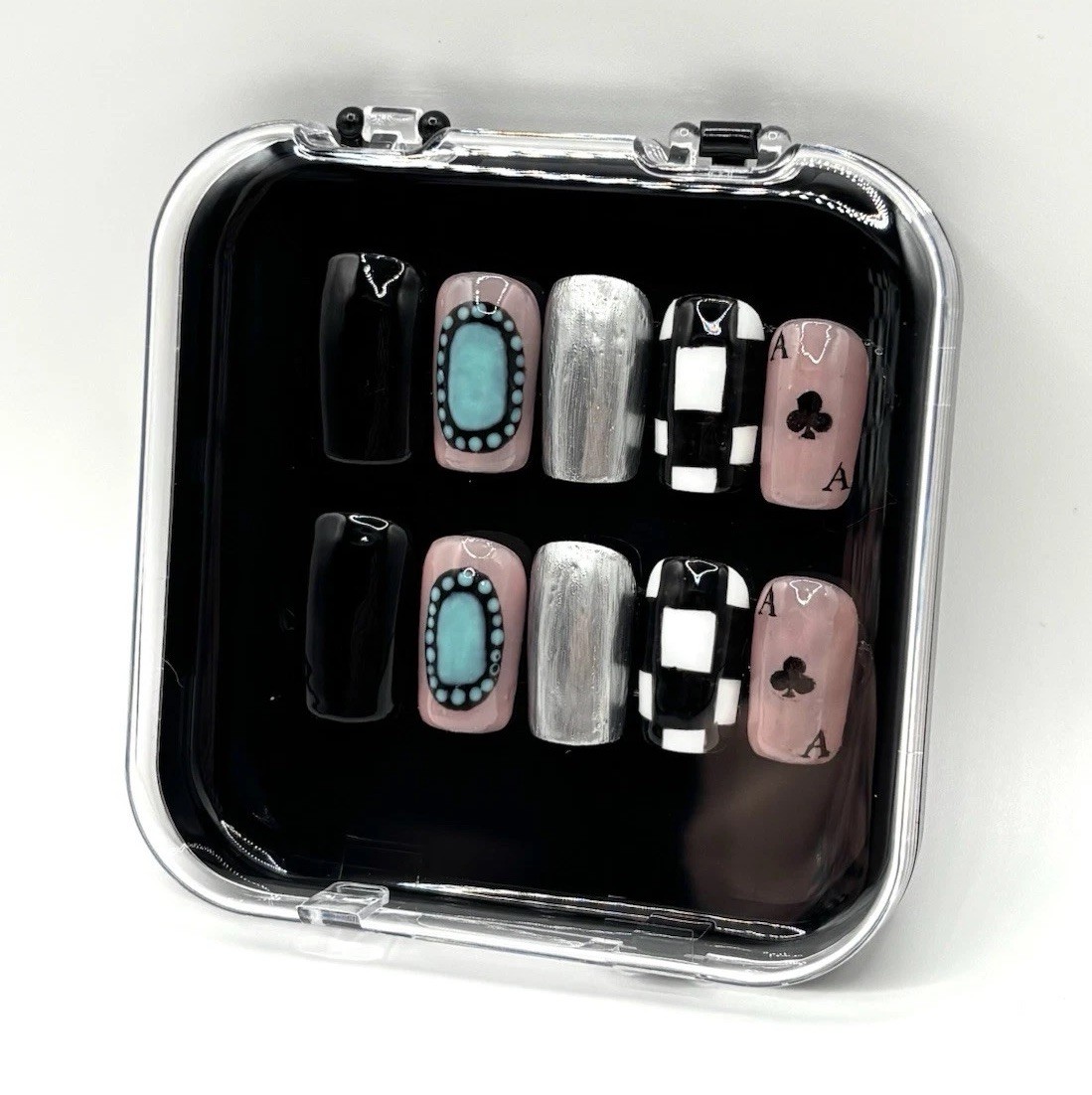 Handmade Western Press-On Nails | Short Square Gel | Custom Sizes Available