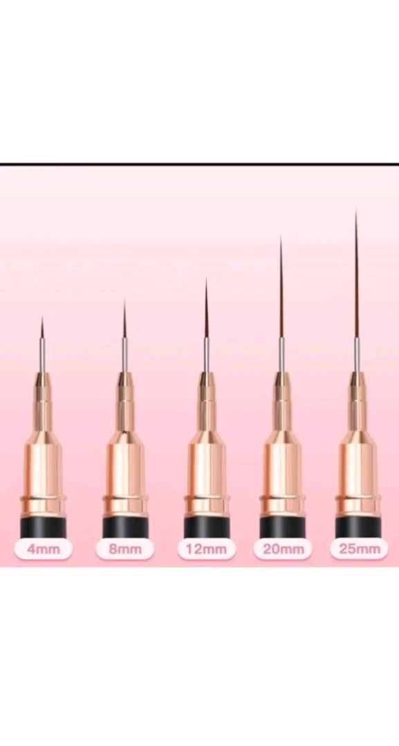Nail Art Liner Brushes, 5Pcs Painting Nail Art Brush Set Nail Dotting Drawing.
