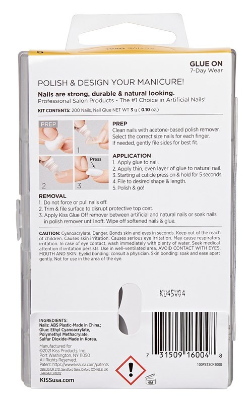 Kiss 100 Full Cover Nails Active Oval (Medium Length)