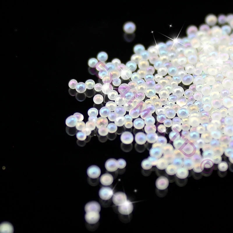 0.6mm AB Crystal Glass Caviar Beads Tiny 3D Micro Pixie Mermaid Nails Art Hot
