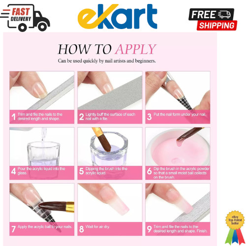 Acrylic Nail Kit for Beginner Professional Nail Kit Acrylic Set with Nail Lamp